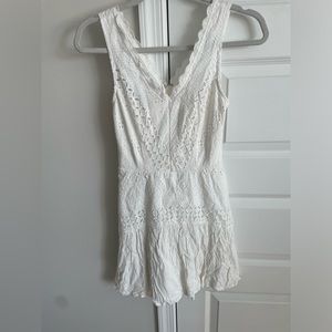 Jodi Kristopher White Eyelet Fit 'n Flare Sleeveless Dress Juniors Size 1